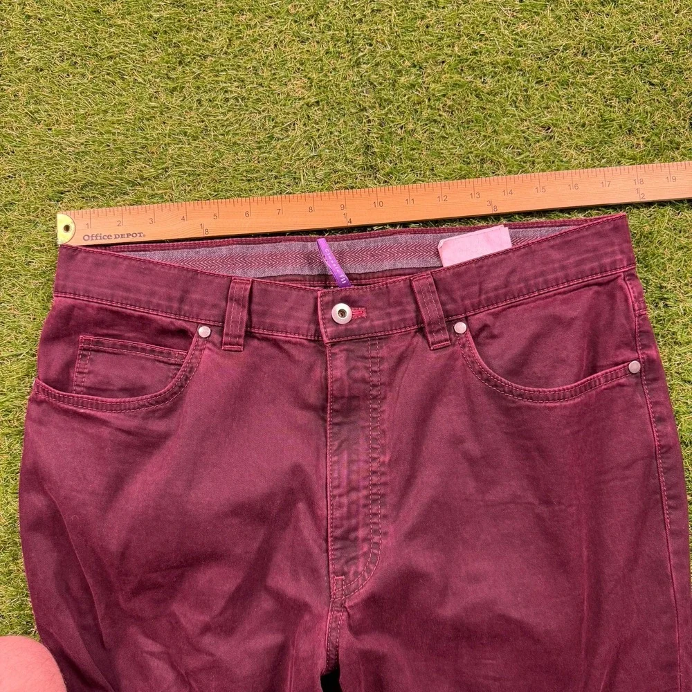 Bullock &‎ Jones Jeans Mens 35x26 Burgundy Stretch Denim Designer Macedonia